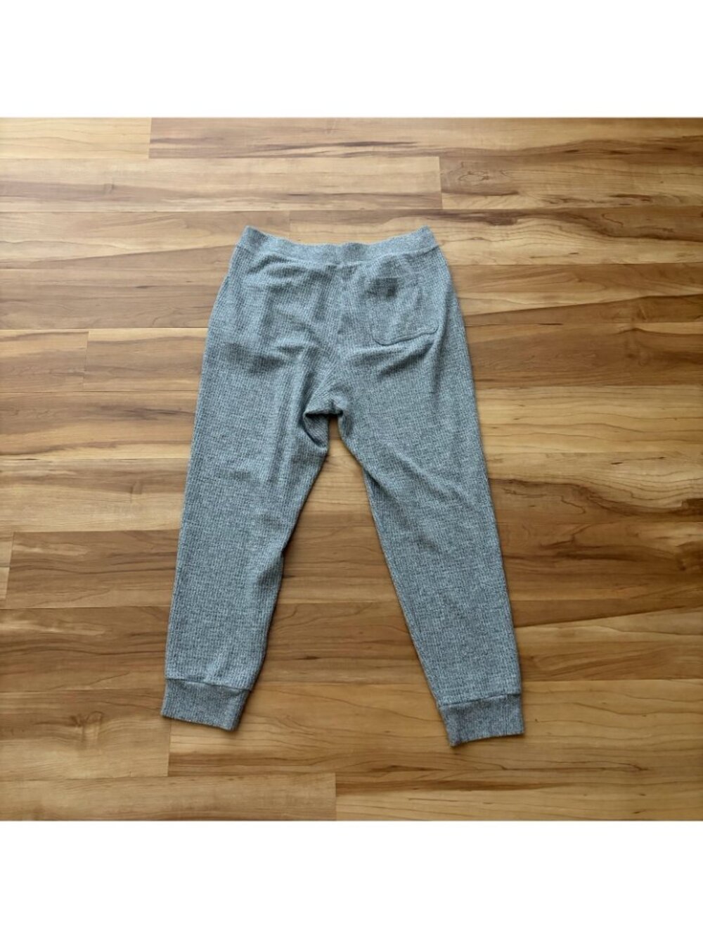 Aerie Gray Size Large Elastic Waist Waffle Jogger Loungewear Relaxed Casual - Picture 4 of 5